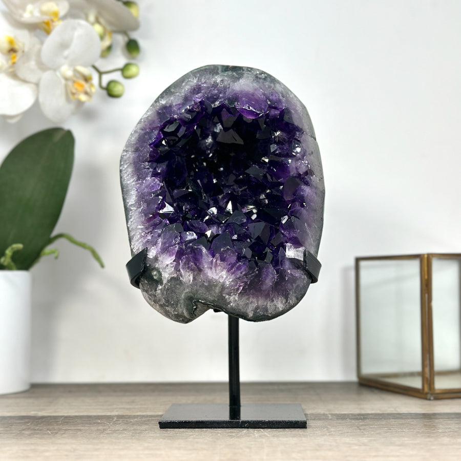 Top Quality Natural Amethyst Geode on Stand - MWS2929