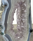 Blue Banded agate & Amethyst Stone Portal, Stand Included - MWS2322