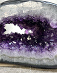 Xl Natural Amethyst Geode with Agate Shell - STGE0072