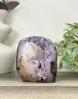 Natural Amethyst Geode with Calcite Crystal Inclusion - CBP1409