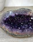 Amethyst Geode with Deep purple Crystals & Polished Shell - STGE0119