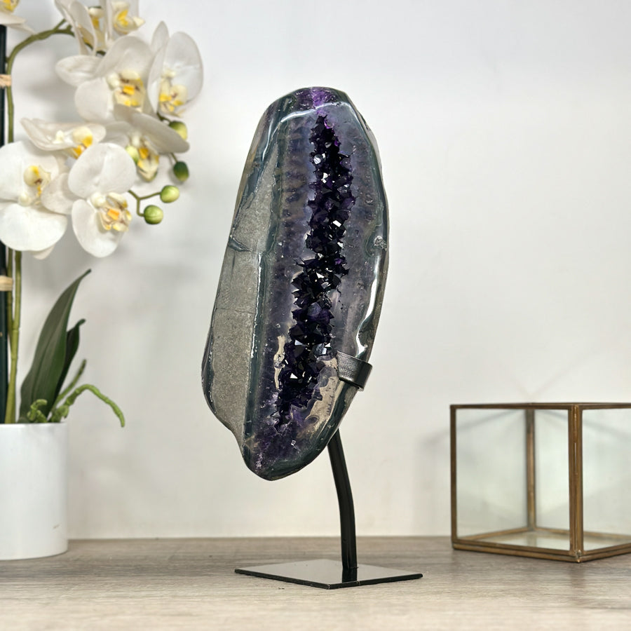 Unique Amethyst Geode on Metall Stand - MWS2474