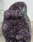 Natural Amethyst Crystal with Stalactite Formations, Metal Stand Included - MWS2553