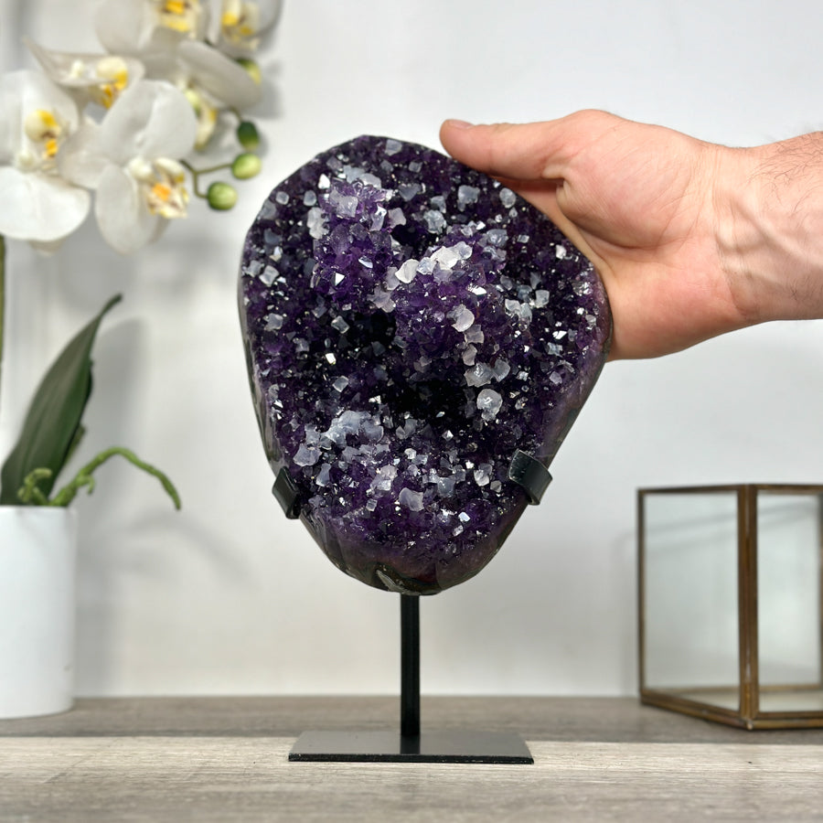 Deep Purple Amethyst Crystal Cluster for Home Decor Display - MWS2616