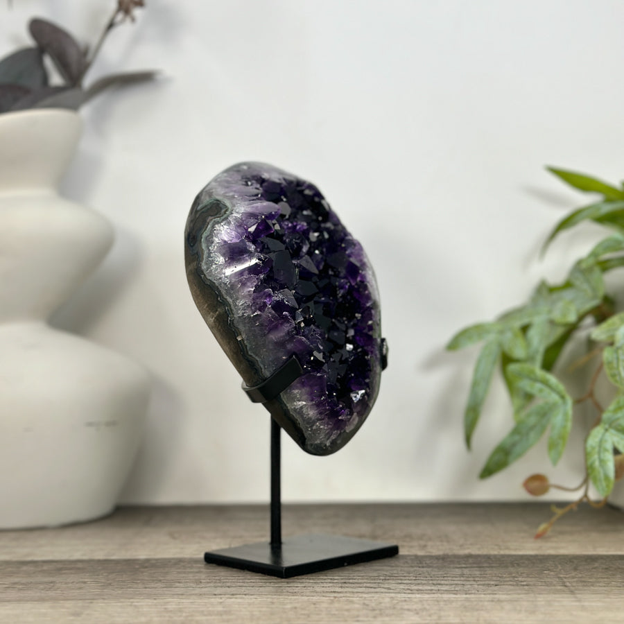 Natural A+ Grade Amethyst Specimen with Stand - MWS3227