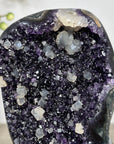 Natural Amethyst with Calcite Inclusions on Metal Stand - MWS2489