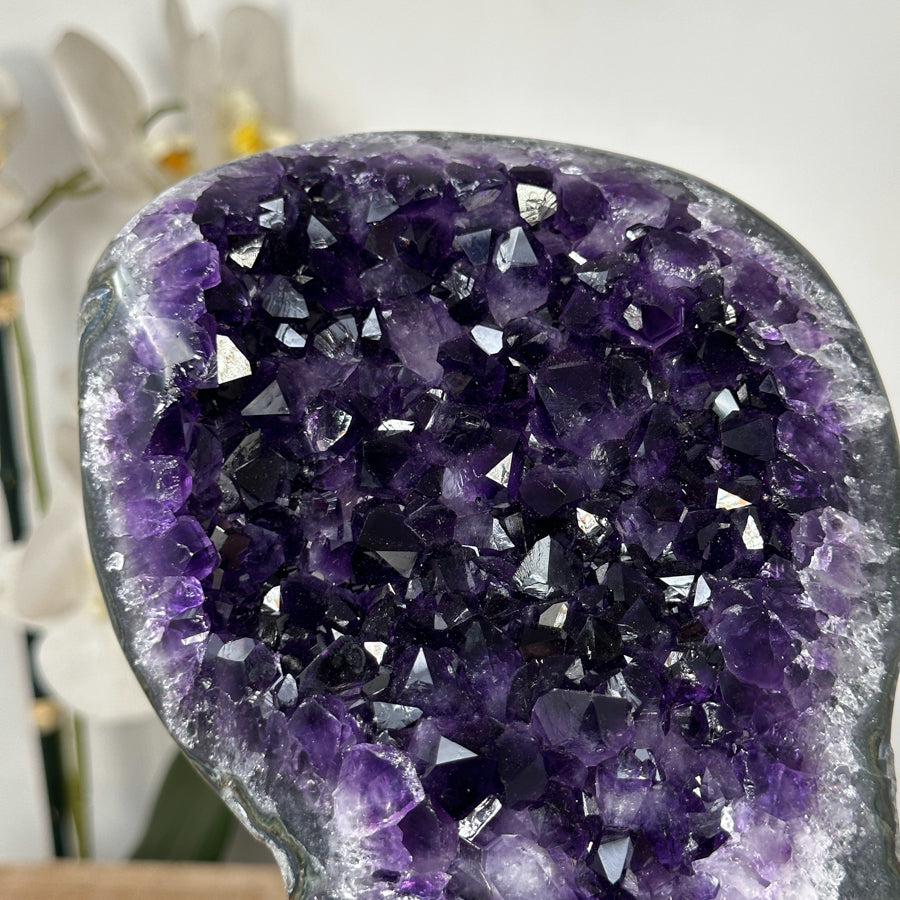 Deep Purple Amethyst Geode, Top Quality Uruguayan Amethyst Geode - MWS1822