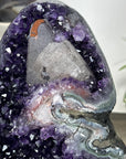 Unique Large Amethyst Stone with Huge Calcite Crystal Specimen - MWS3086