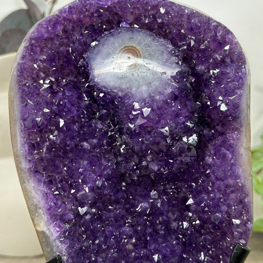 Natural Uruguayan Amethyst Crystal with Stalactite Eye Formation - MWS3194