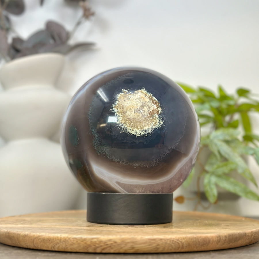 Amethyst Sphere Geode with Beautiful Crystal Formation - SPH0195
