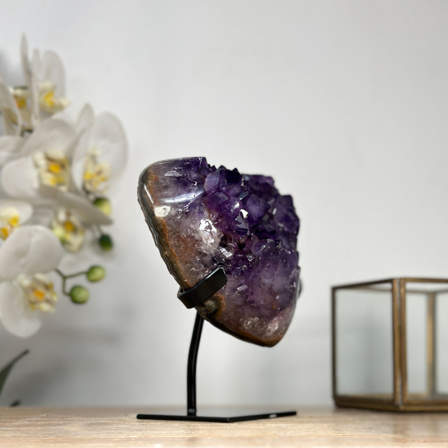 Stnning Natural A+ grade Amethyst Crystal Heart - HST0259