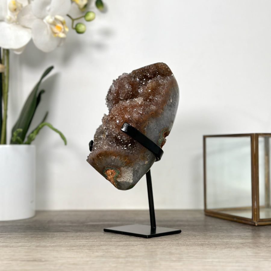 Natural Caramel Citrine Cluster – Radiant Golden Crystal for Abundant Energy &amp; Home Decor - MWS2522