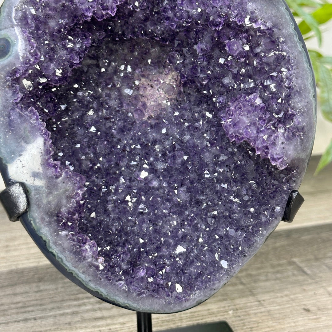 Natural Amethyst Geode on Stand from Uruguay - MWS3352