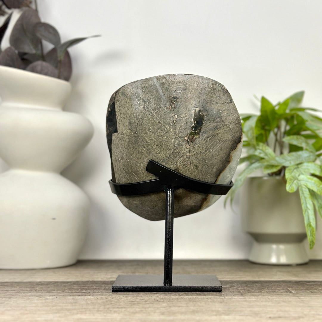 Unique Natural Green Quartz Specimen on Metal Stand - MWS3377