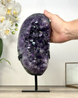 Stunning Natural Deep Purple Amethyst Cluster on Stand - MWS2984