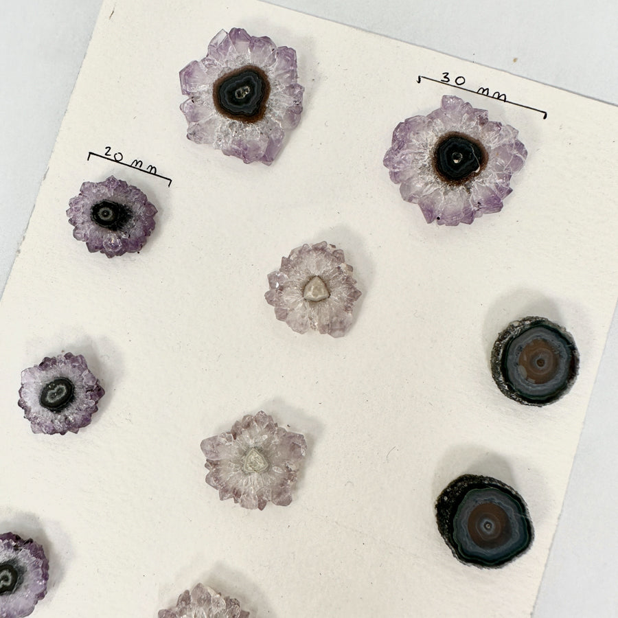 Genuine Amethyst &amp; Agate Stalactite Slices Flat - Perfect for Crafting Unique Jewelry - STS0062