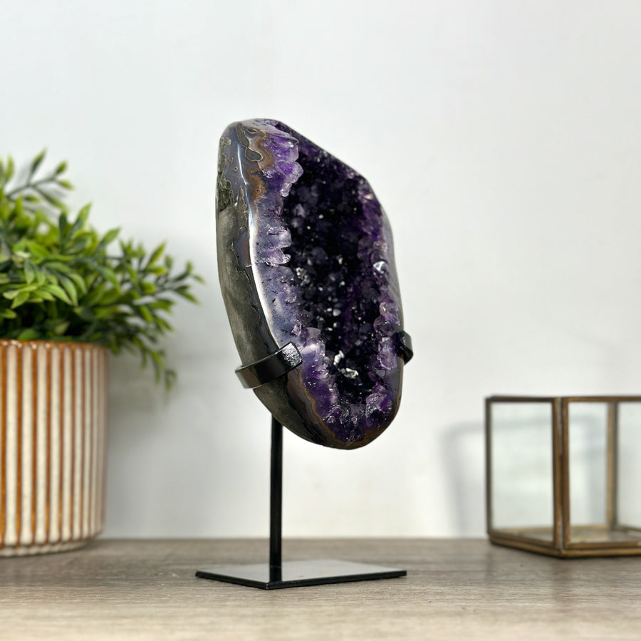 Top Grade Amethyst Geode with Metallic Stand - MWS2420
