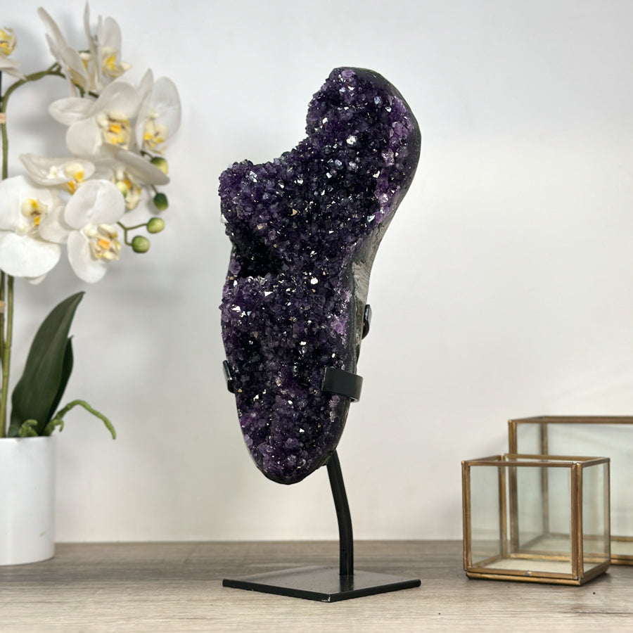 Outstanding Natural Amethyst Stone with Stalactite Formations