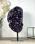 Top Grade Natural Amethyst on Metal Stand – Statement Crystal Piece for Modern Home Decor - MWS2490