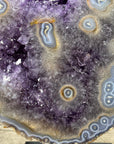 Natural Large Amethyst & Blue Agate with Stalatite Eyes Formations - MWS3326