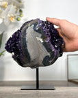 Deep Purple Amethyst and Agate Crystal Cluster Stalactite Formation - MWS2624