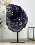 Large Natural Amethyst Crystal Geode on Metal Stand - MWS2461