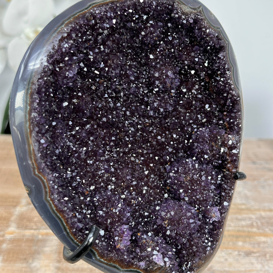 Druzy Amethyst &amp; Agate Natural Geode, Super Shinny Crystals - MWS1569