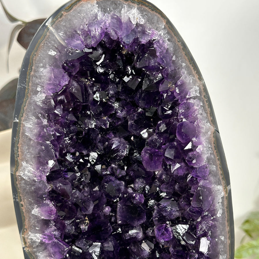 Large Natural Uruguayan Amethyst Geode on Stand - MWS3222