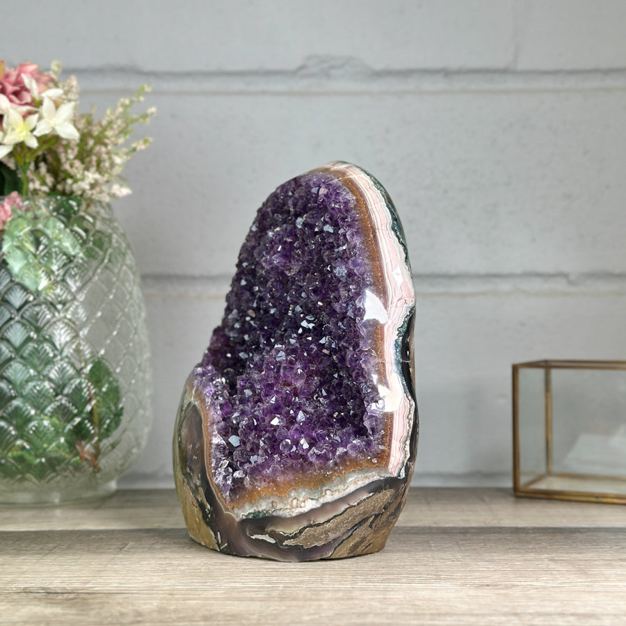 XL Amethyst Cathedral with Rainbow Jasper &amp; Agate Shell - CBP1253