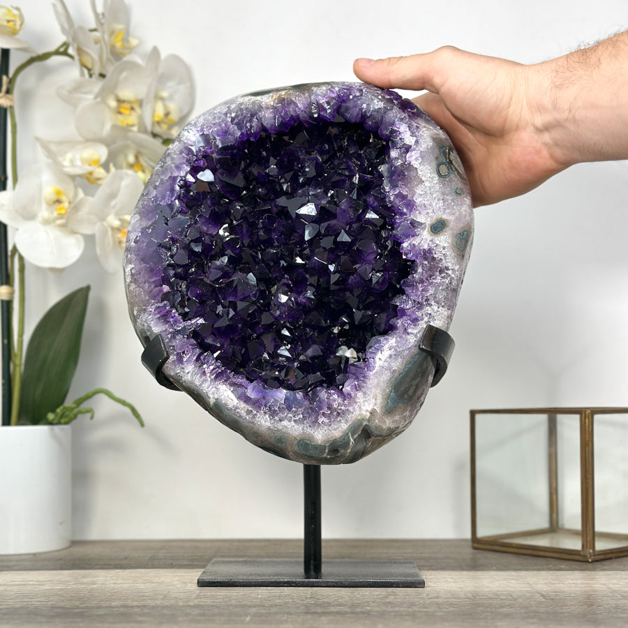 Huge Natural Amethyst Geode with Large Deep Purple Crystals - MWS2745