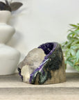 Deep Purple Amethyst Cathedral with Calcite Specimen - CBP1410