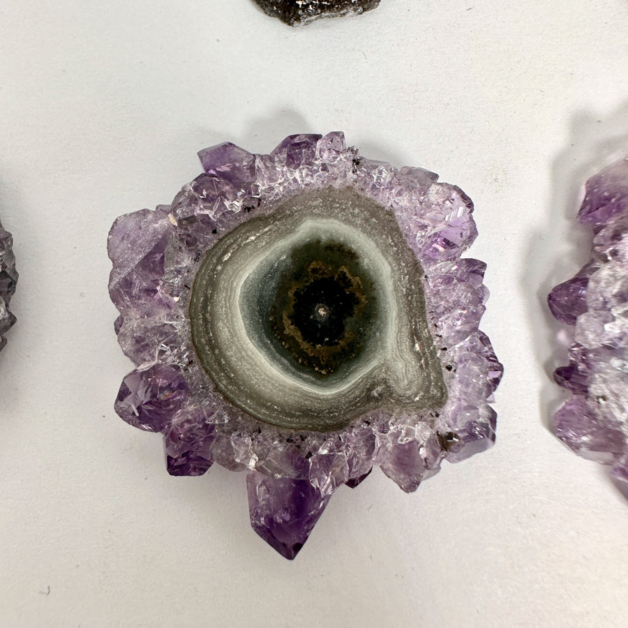 Unique Amethyst, Agate &amp; Jasper Stalactite Slices Set - Natural Crystal for Handmade Jewelry - STS0072