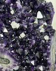 Huge Uruguayan Natural Amethyst Specimen on Metal Stand - MWS2968