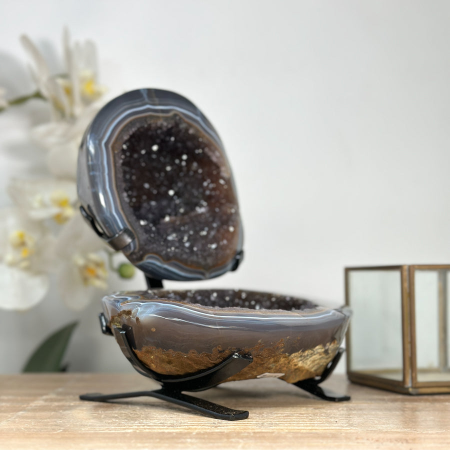 Natural Banded Agate Complete Geode - MWS1985