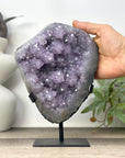 Large Natural Amethyst Formation on Stand with Stalactites - MWS3298