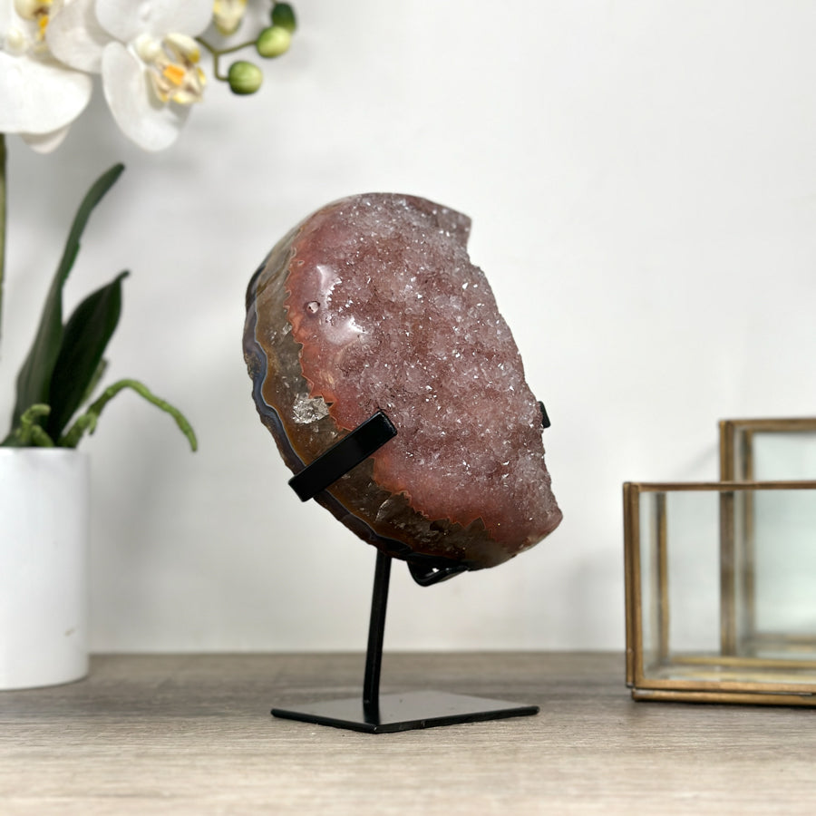 Beautiful Red Quartz Moon Crystal - MWS2365