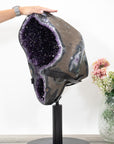 XXL Natural Amethyst Geode on Rotery Stand - AWS1454