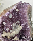 Natural Amethyst Geode with Calcite Crystals Inclusions - MWS2960