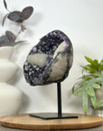 Natural Amethyst Cluster with Large Calcite Specimen - MWS3134