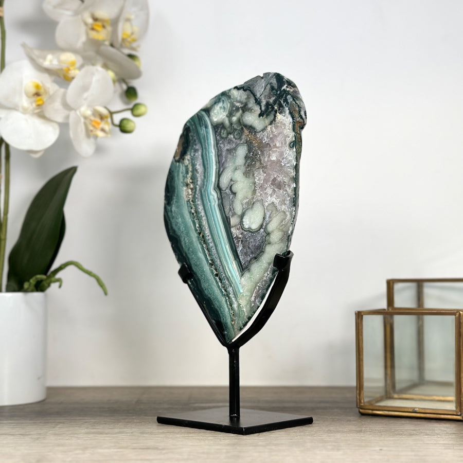 Unique Large Green Jasper Slice - MWS2240
