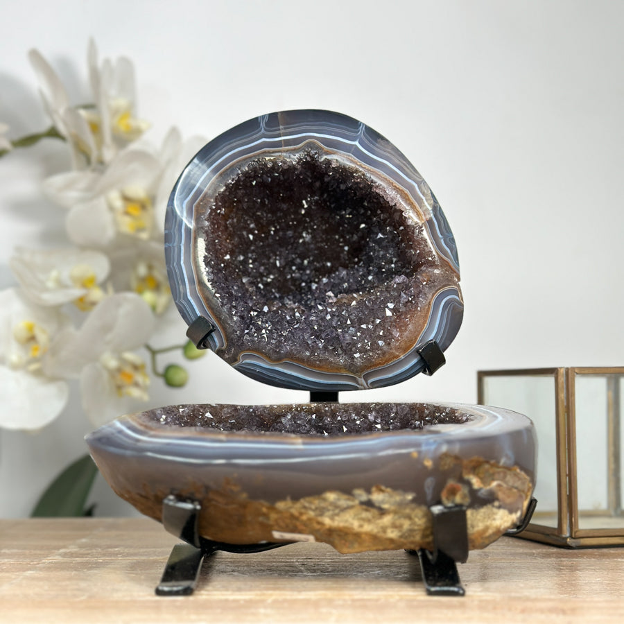 Natural Banded Agate Complete Geode - MWS1985