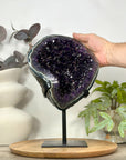 Outstanding Deep Purple Amethyst Geode with Green Jasper Banding - MWS3126