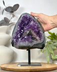 Unique Natural Amethyst Crystal Specimen with Calcite Formation - MWS3135