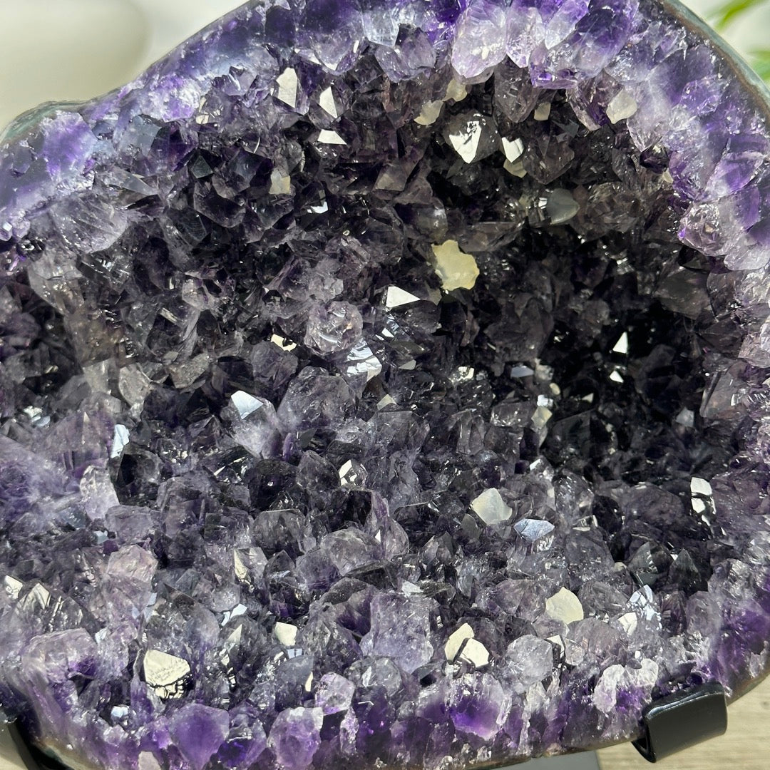 Large Natural Amethyst Geode on Stand for home Decor - MWS3279