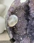 Natural Amethyst Geode with Calcite Crystal Inclusion - MWS3355