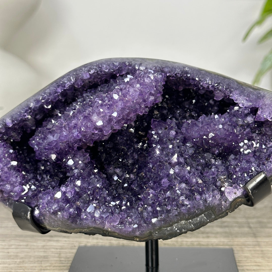 Natural uruguayan Amethyst Geode with Calcite Inclusion - MWS3379