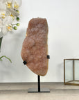 Natural Peach Tone Crystal on Stand – Unique Mineral Specimen for Display - MWS2826