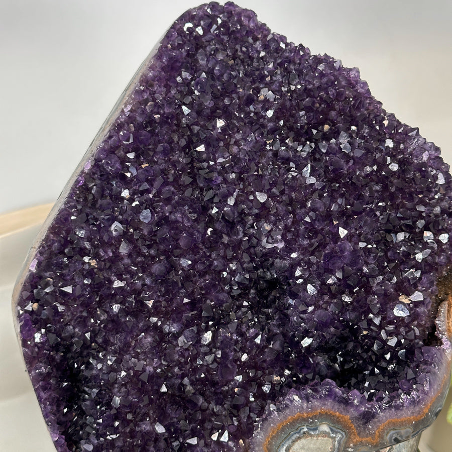 Huge Natural Bicolor Amethyst Cluster - Stand Included - MWS3041