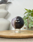 Amethyst & Agate Sphere Geode with Druzy Crystal Cavity - SPH0176