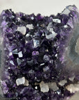 Natural Amethyst Geode with Deep Purple Crystals – Unique Mineral Display Piece - MWS2818